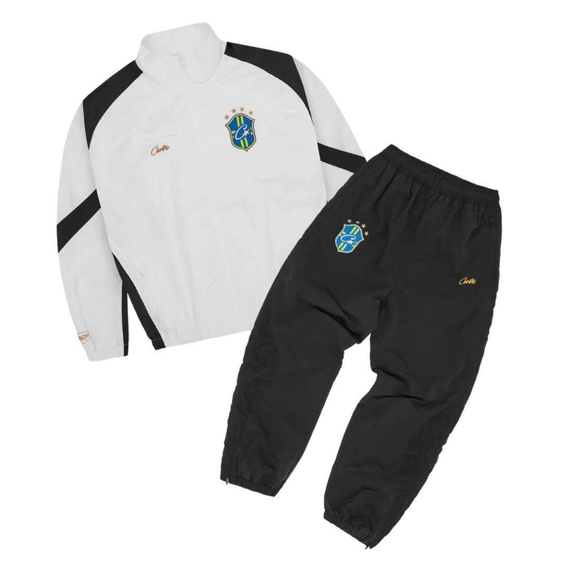 Tracksuit Corteiz Olympic Shuku Jacket – Brasil White/Black